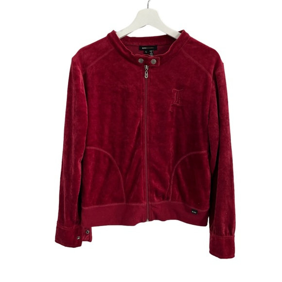 BCBGMaxAzria Jackets & Blazers - BCBG velour‎ track suit zip up jacket